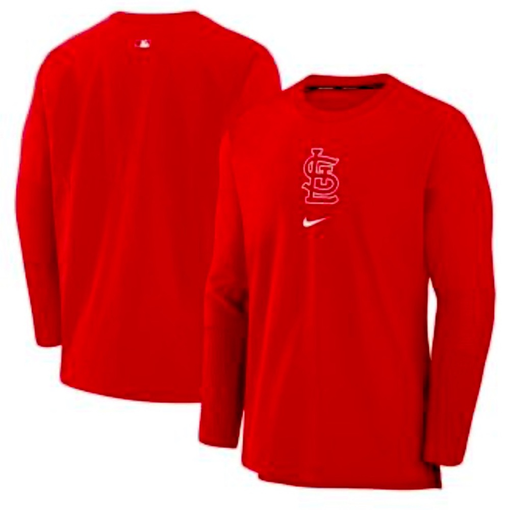 Mens Red St. Louis Cardinals Authentic Collection Player Perf. Pullover NWT